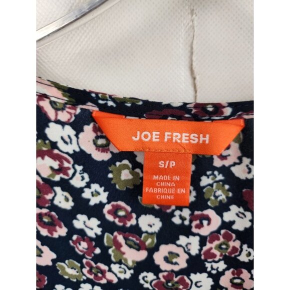 Joe Fresh Black White Floral Crochet Hi Low Sleeveless Top Blouse Small - Picture 4 of 8